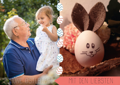 Postkarte Schöne Ostertage mit den Liebsten