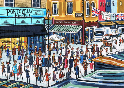 Painting from South London Artist Dan Portobello Market