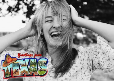 Texas Retro Style Postcard