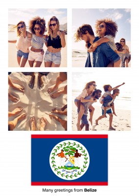 Postkarte mit Flagge von Belize