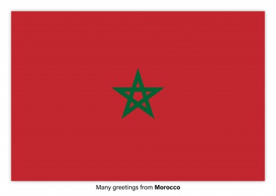Postkarte mit Flagge von Marokko