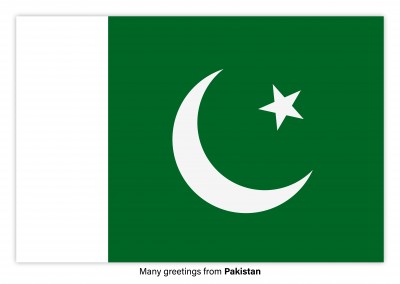Postkarte mit Flagge von Pakistan