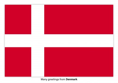 Postcard with flag of Denmark