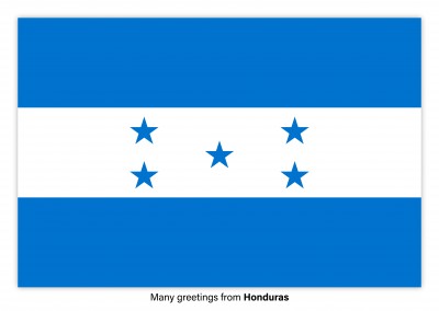 Postcard with flag of Honduras