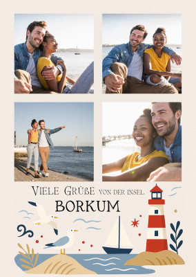 Viele Grüße von der Insel Borkum