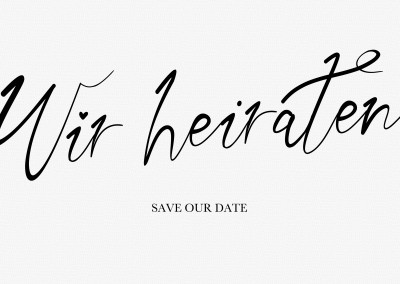 Wir heiraten Save our date
