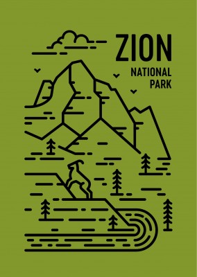 Zion National Park Graphic