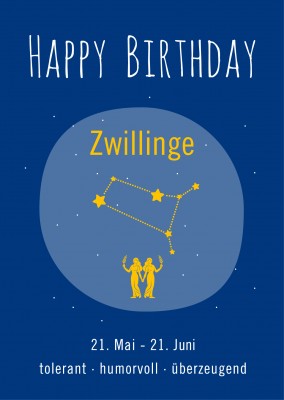 Happy Birthday Zwillinge