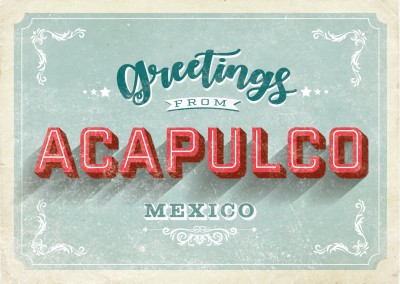 Vintage Postkarte Acapulco