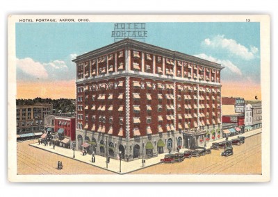 Akron Ohio Hotel Portage Birds Eye View