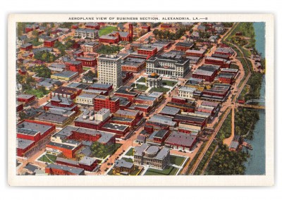 Alexandria Louisiana Business Section Aerial View