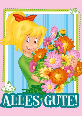 Bibi Blocksberg Design Postkarte alles Gute