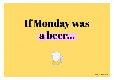 Als maandag was een bier