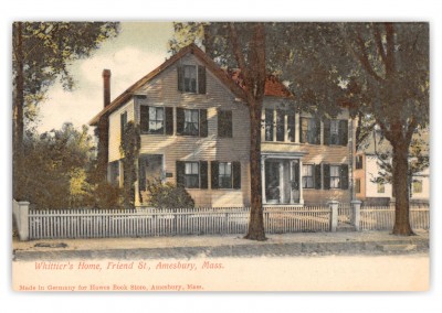 Amesbury, Massachusetts, Whittier's Home on Friend Street
