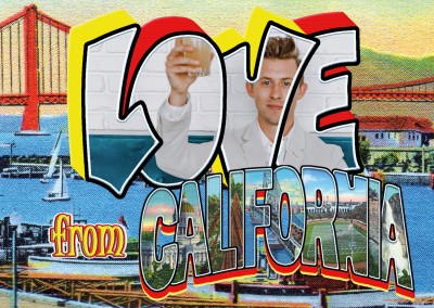  Grande Letra Postal Site Amor da Califórnia