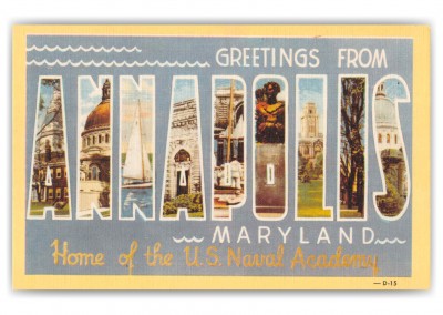 Annapolis Maryland Large Letter Greetings