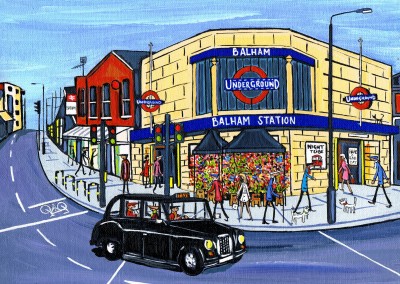 Illustration South London Artist Dan Balham Taxi