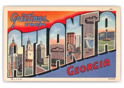 Atlanta Georgia Large Letter Greetings