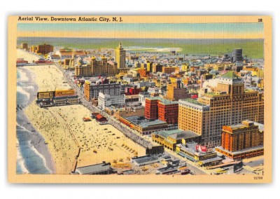 Atlantic City New Jersey Aerial View Beach Scene