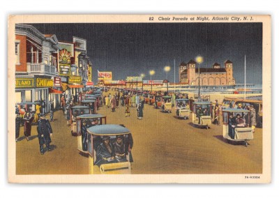 Atlantic City, New Jersey, Chair Parade at Night