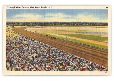 Atlantic City New Jersey Race Track view from Grand Stand