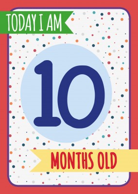 Today I am 10 months old-Lettering