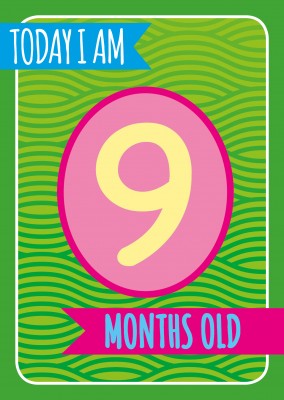 Today I am 9 months old-Lettering