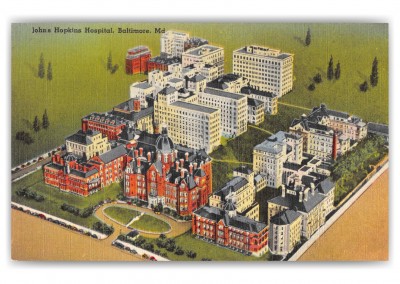 Baltimore Maryland Johns Hopkins Hospital Aerial View