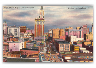 Baltimore, Maryland, Light Street, Skyline and Wharves