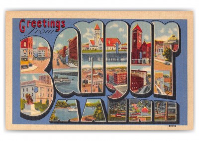 Bangor Maine Large Letter Greetings