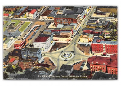 Belleville Illinois Business District Aerial View