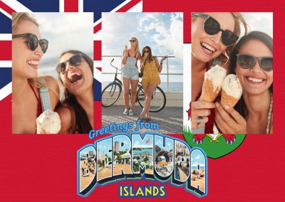 Vintage Grußkarte Large Letter Postcard Site greetings from Bermuda Islands