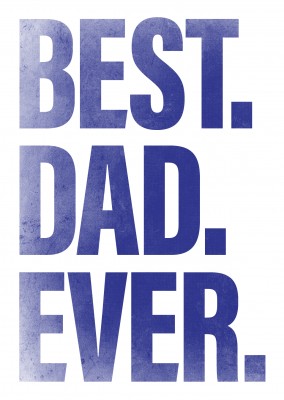 best dad ever in blau