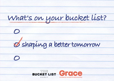 Bucket List Agentschap het vormgeven van een betere toekomst ontwerp zeggen