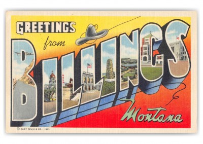 Billings Montana Greetings Large Letter