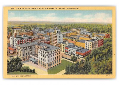 Boise Idaho Business District from Dome of Capitol