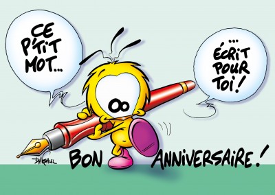 Le Piaf Dessin Animé Bon Anniversaire