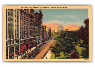 Boston, Massachusetts, Bolyston Street and Boston Common