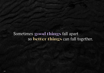 sÃ¤ger bra saker faller isÃ¤r sÃ¥ att bÃ¤ttre saker kan falla samman