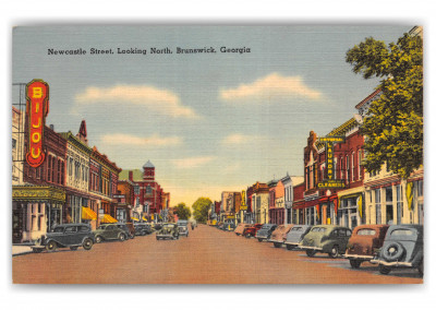 Brunswick. Georgia, Newcastle Street looking North