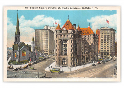 Buffalo, New York, Shelton Square and St. pauls Cahtedral