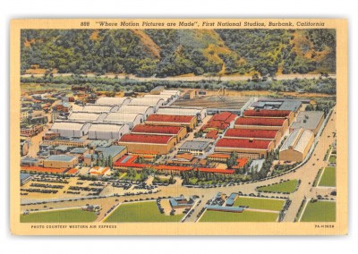 Burbank California First National Studios Aerial View