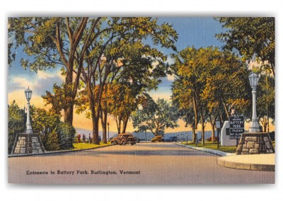 Burlington, Vermont, Entrance to Battery Park