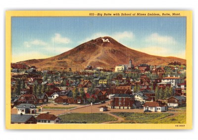 Butte, Montana, Big Butte and School of Mines Emblem