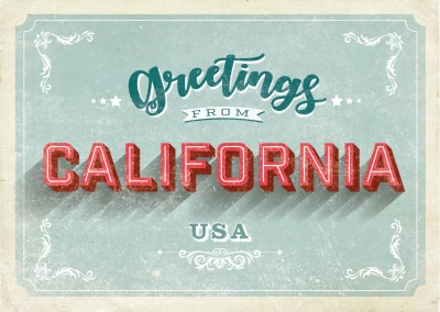 Vintage postcard California