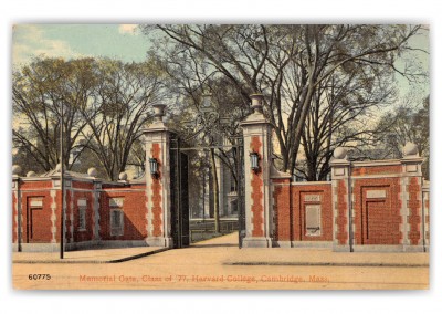 Cambridge, Massachusetts, memorial Gate, Harvard College