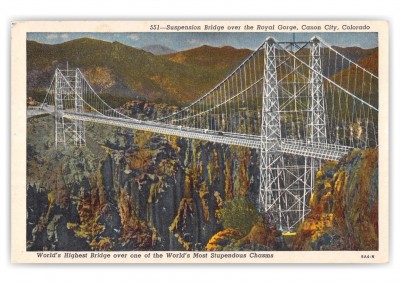 Canon City, Colorado, Suspension bridge over Royal Gorge