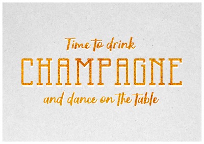 Tijd om te drinken champagne en dansen op de tafel