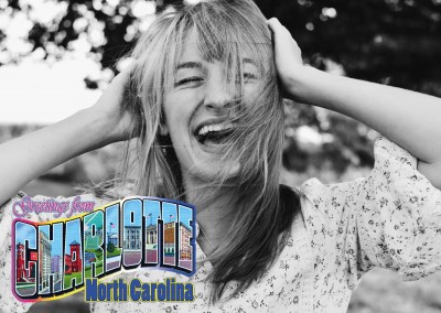  Grande Lettera Cartolina Sito Saluti da Charlotte, Carolina del Nord