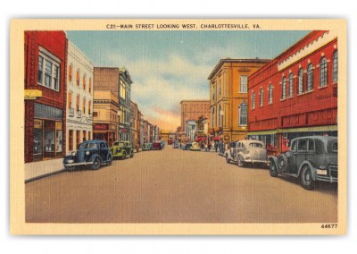 Charlottesville, Virginia, main Street looking west